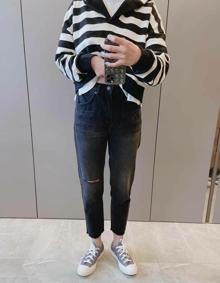 ᴴᴼᵀ ▸▸店長推薦◃◃ 春夏新款/後鬆緊牛仔褲 BF褲  MANIFEST正韓🇰🇷