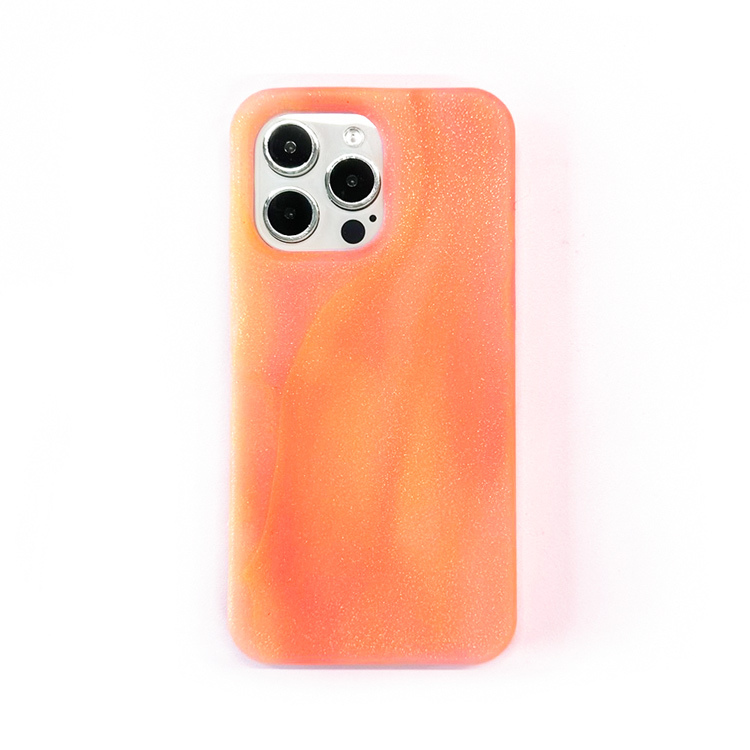 Candies iPhone 14 Pro Max - Simple系列 幻彩波紋手機殼(橘)
