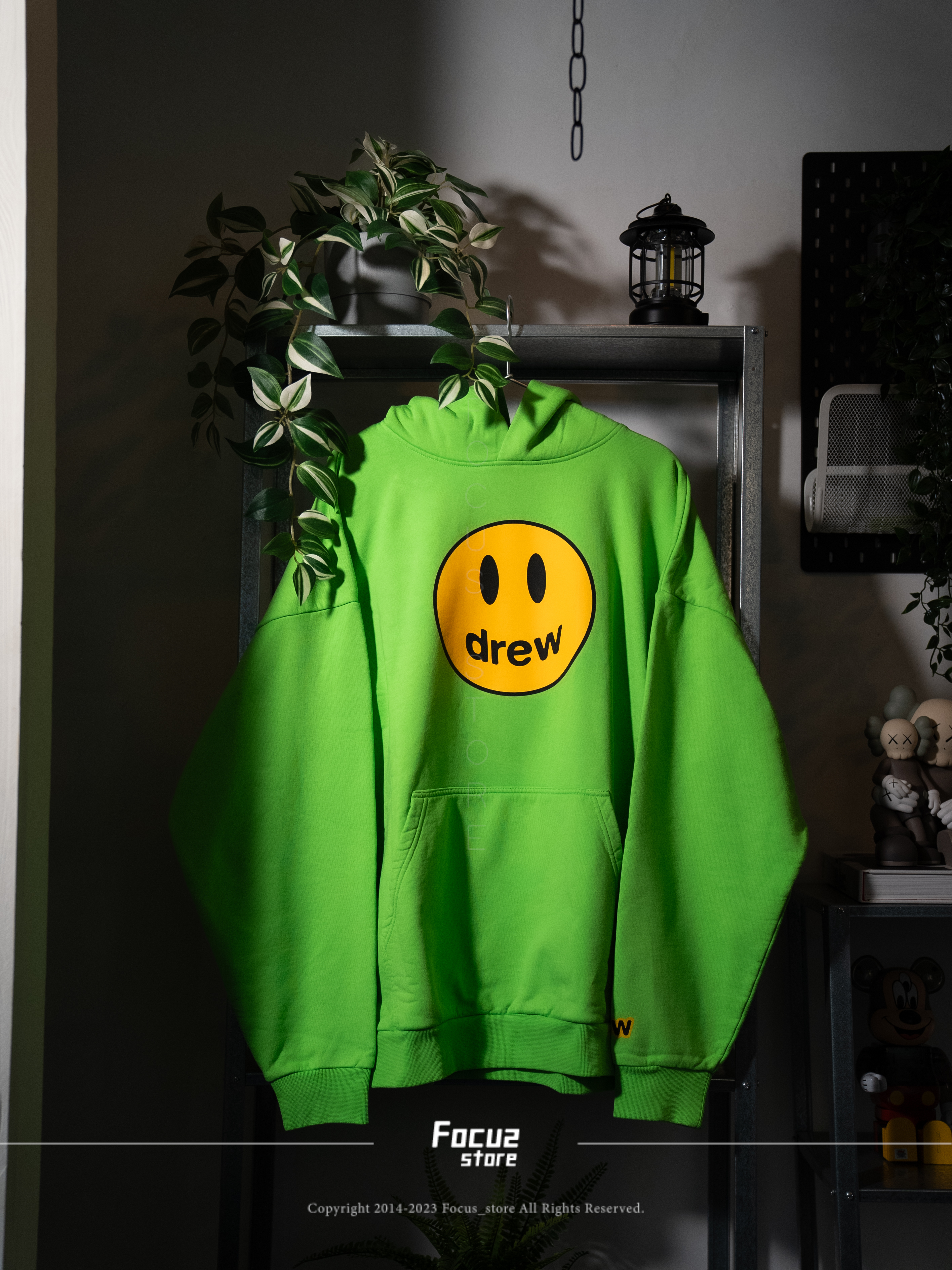【Focus Store】現貨秒發 Drew House Mascot Hoodie "Black/Lime/Red" 黑色/螢光綠/紅色 三色 笑臉帽T