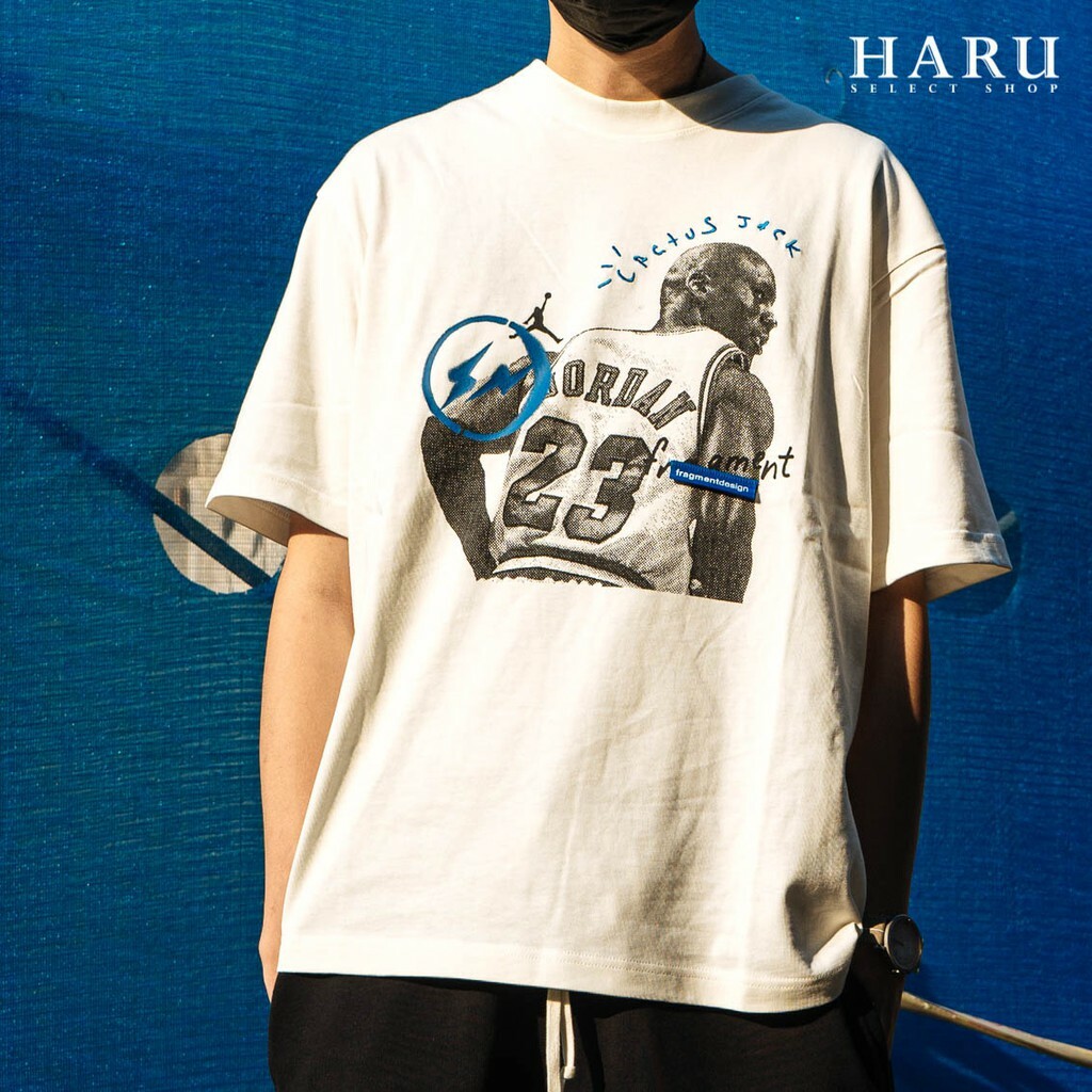 亞洲版型 NIKE Jordan 1 Travis Scott x Fragment 倒鉤 藤原浩 短袖上衣 短TEE DJ0620-133