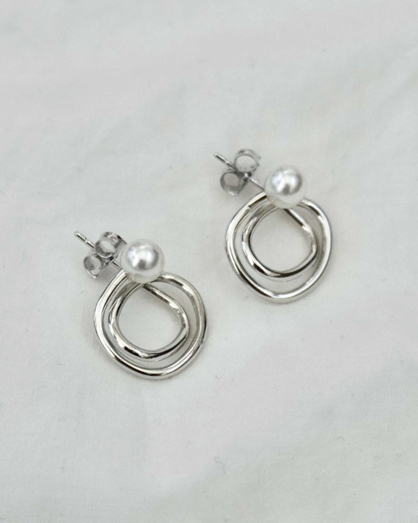 雙層大小圈耳環