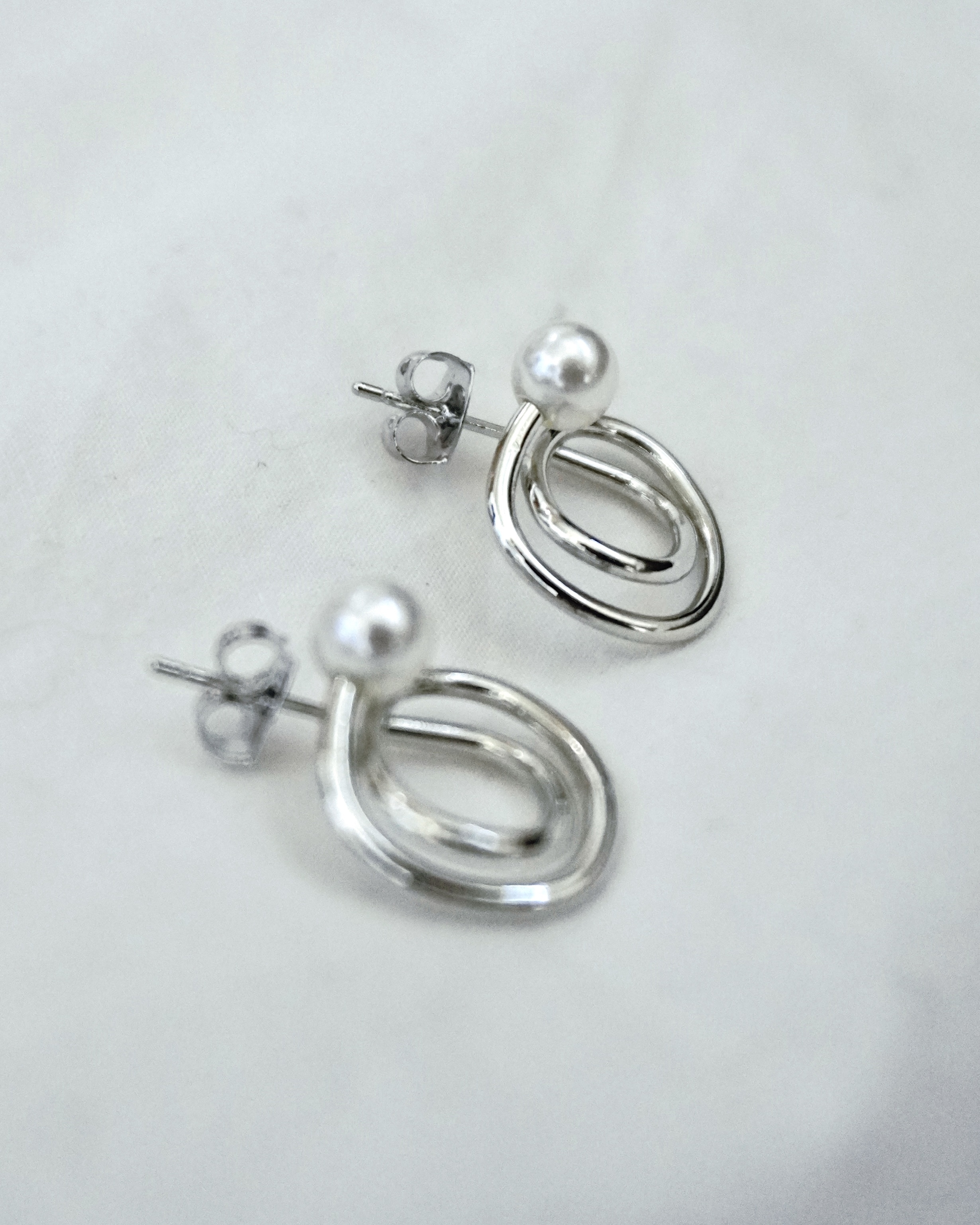 雙層大小圈耳環