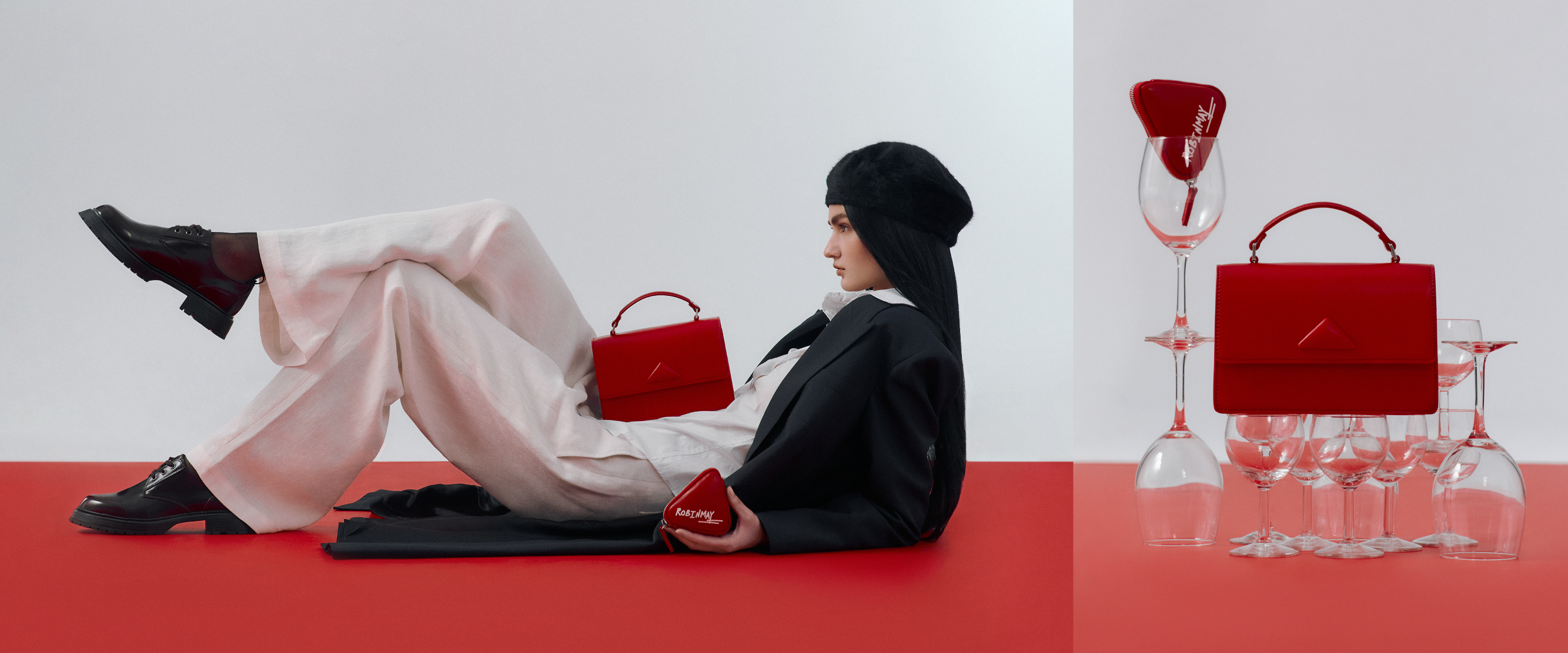 紅色穿搭02:紅配白的率性亮眼