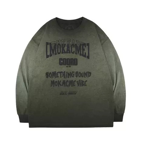 MOKACME 「對話框」炒色標語長袖