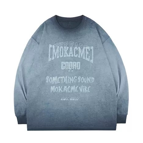 MOKACME 「對話框」炒色標語長袖