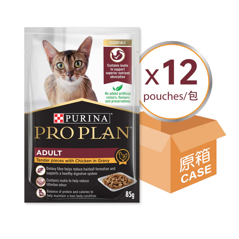 Pro Plan Chicken in Gravy ADULT Cat Wet Food 85g x 12