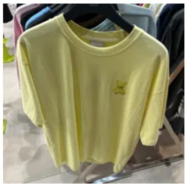 [S] ADLV **SMALL BEAR WITH LOGO T-SHIRT,LIGHT YELLOW, ADLV23FW-SSAFZB-LYW (SAV260)