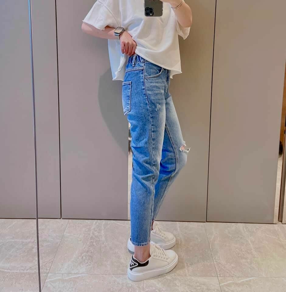 ᴴᴼᵀ ▸▸店長推薦◃◃ 春夏新款/單膝破洞牛仔褲  MANIFEST正韓🇰🇷