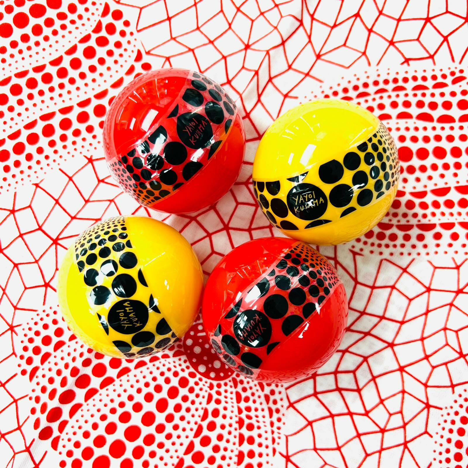Yayoi Kusama Keyring Pumpkin Charm (Red / Yellow)
