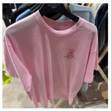 [S] ADLV **SMALL BEAR WITH LOGO T-SHIRT,LIGHT PINK, ADLV23FW-SSAFZB-LPK (SAV262)