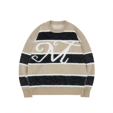 MOKACME 條紋提花水貂毛混紡毛衣