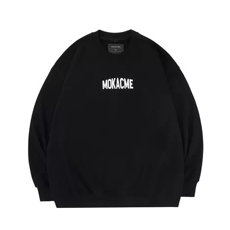 MOKACME 厚板SLOGAN印花圓領重磅衛衣