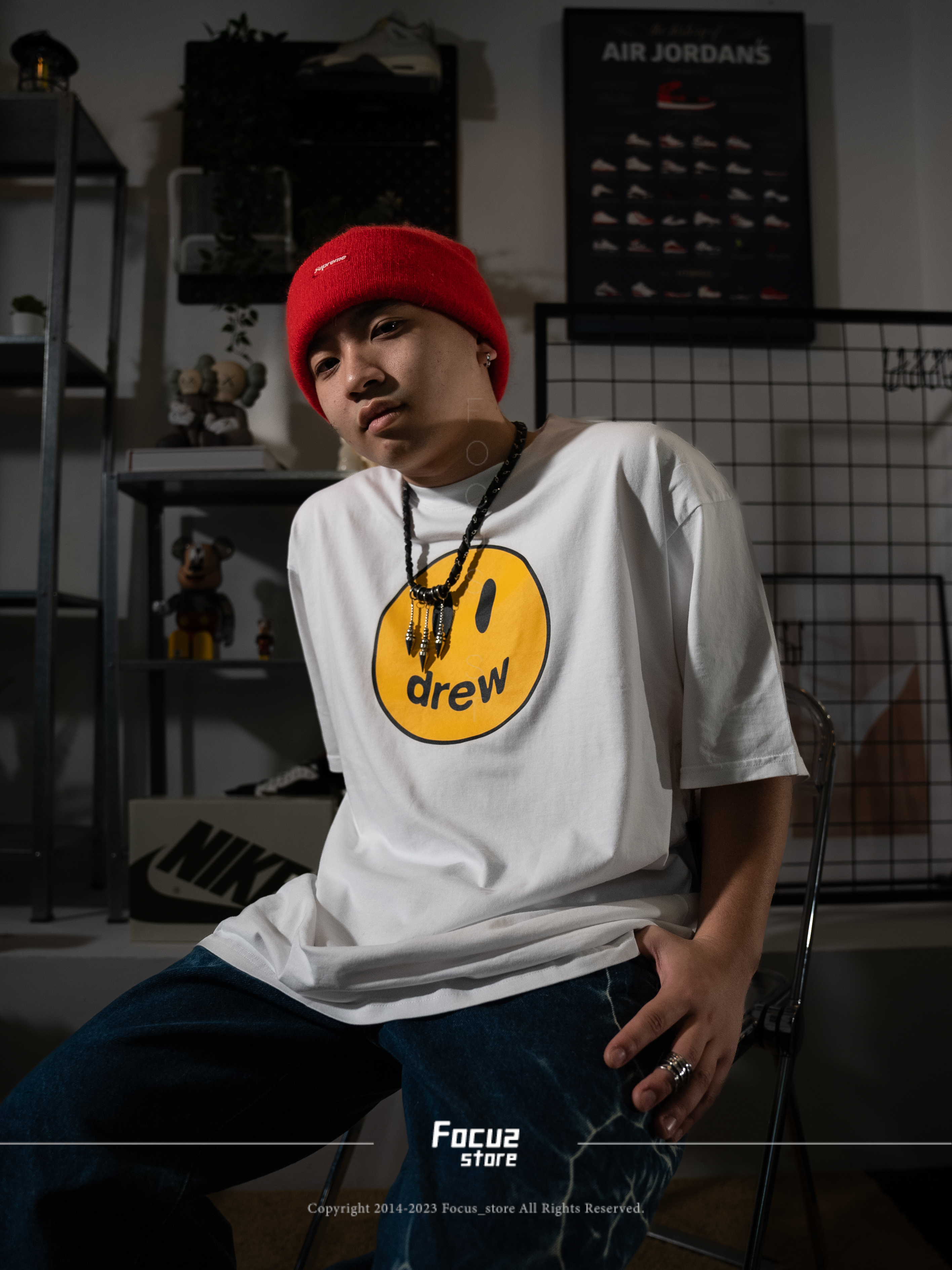 【Focus Store】現貨秒發 Drew House Mascot Tee "White / Black / Red" 白色/黑色/紅色 笑臉 短T