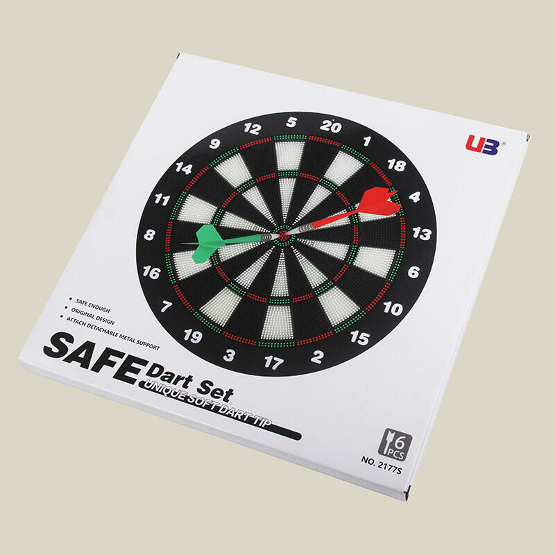 安全玩具飛鏢靶 【軟膠頭飛鏢盤套裝 : 飛鏢盤+6支飛鏢 】