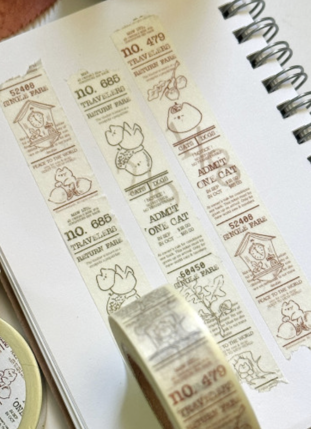 Mewmewbeam | 入秋之際 復古票券紙膠帶 (5101)