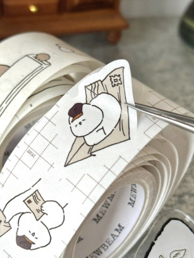 Mewmewbeam | 秋天讀信 割型貼紙捲