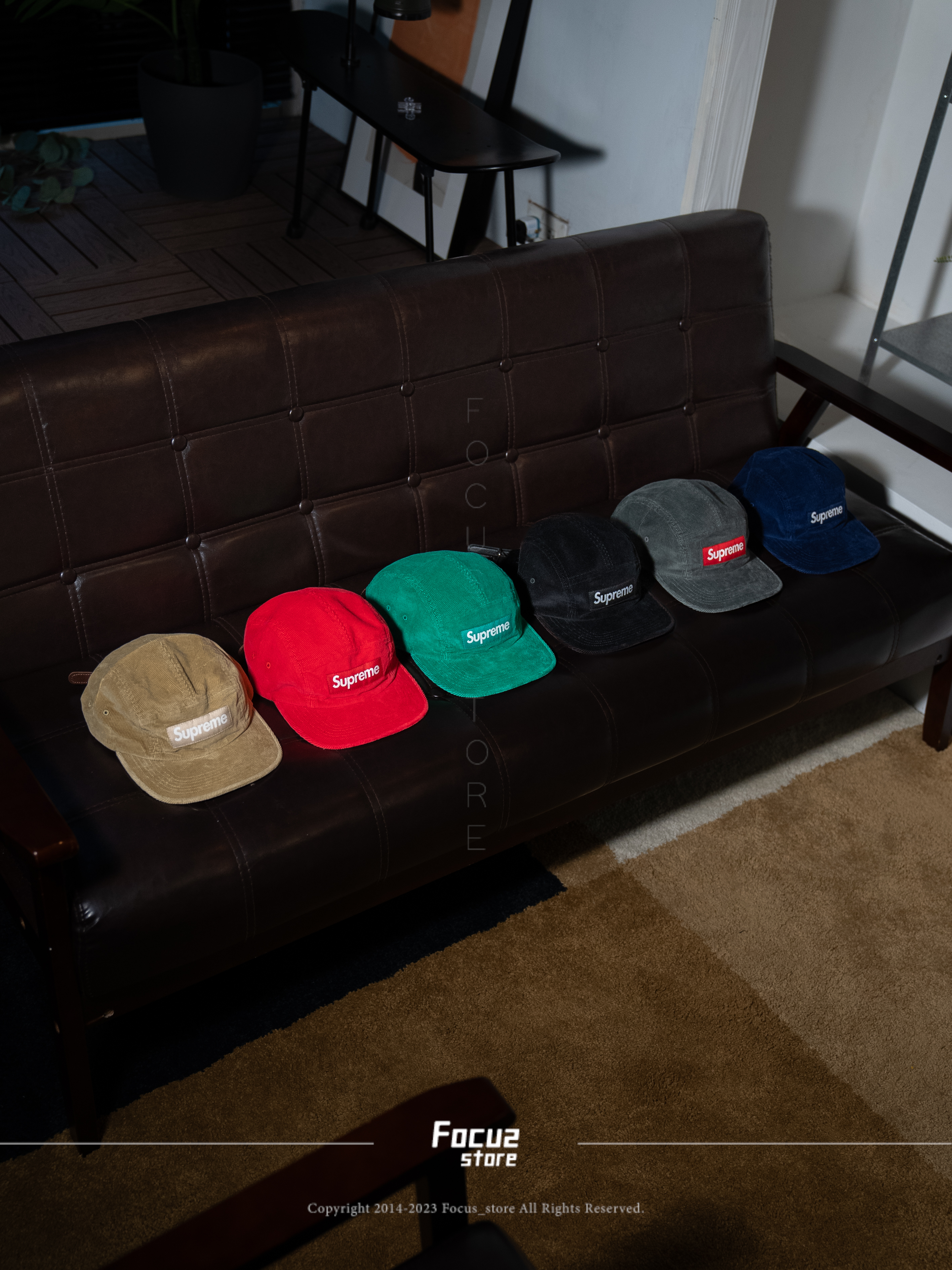 【Focus Store】現貨秒發 Supreme Fw23 Week9 Corduroy Camp Cap 五分割帽 燈芯絨 6色