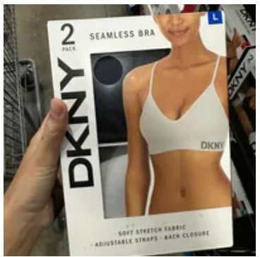 [S] DKNY 2 PACK SEAMLESS BRA,INK/ALUMNM, 1571959-INK/ALUMNM (SD708)