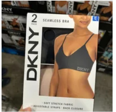 [S] DKNY 2 PACK SEAMLESS BRA,BLACK/SAND, 1571959-BLACK/SAND (SD709)