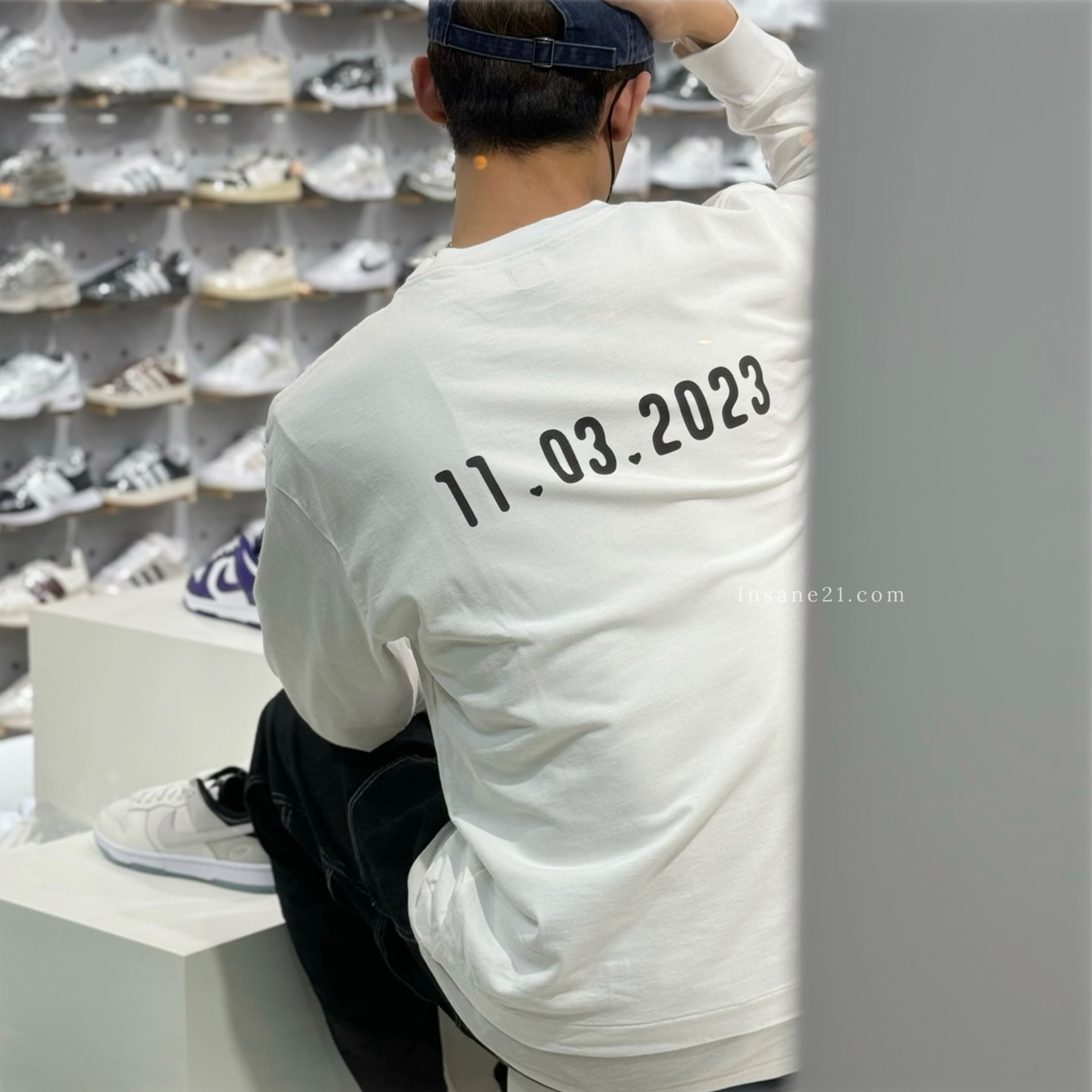 HUMAN MADE 長袖大愛心日期T 2023.11.03 白黑/白紅HM26CS1103