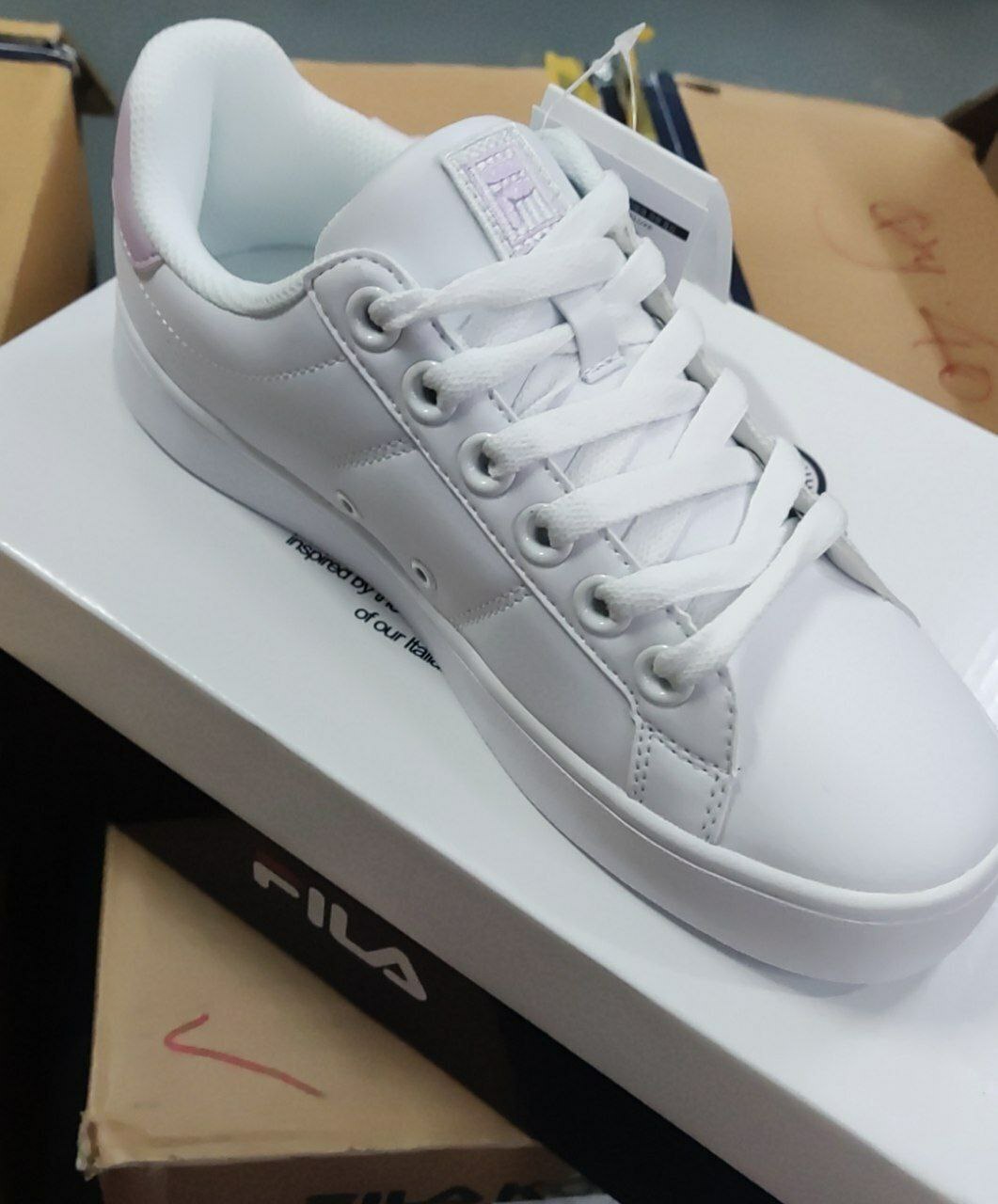 [S] FILA COURT DELUXE,WHITE/PURPLE/PURPLE, 1TM00651E-151 (SFL373)