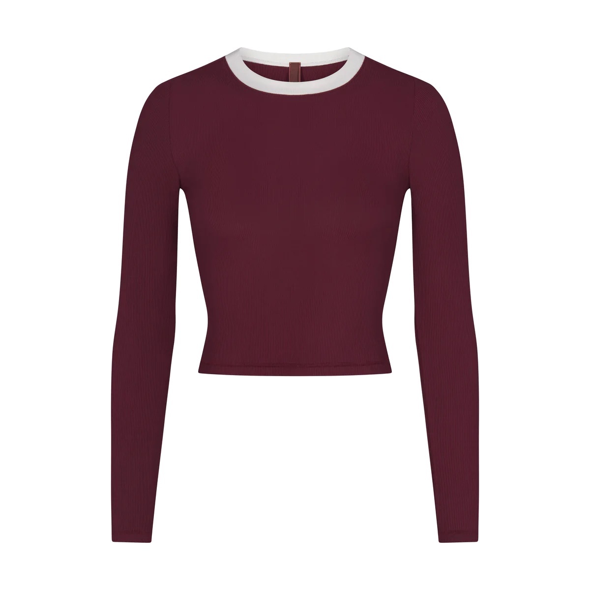 SKIMS SOFT LOUNGE RINGER LONG SLEEVE CROP TOP