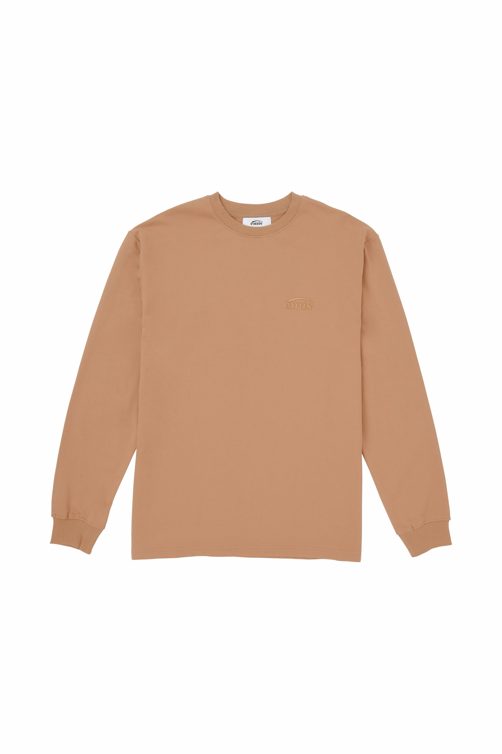 emis LONG SLEEVE CREW NECK TEE - BEIGE