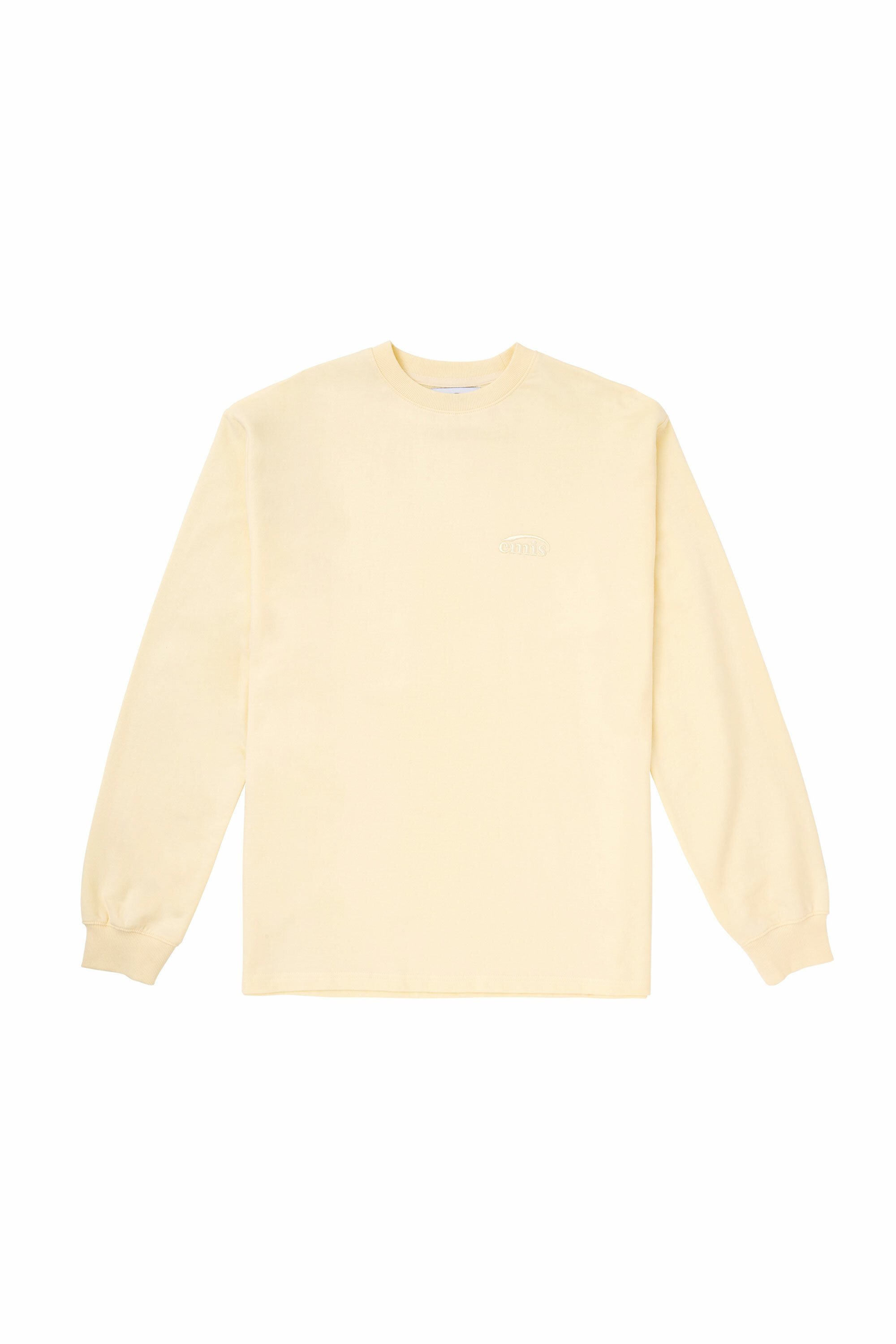 emis LONG SLEEVE CREW NECK TEE - CREAM
