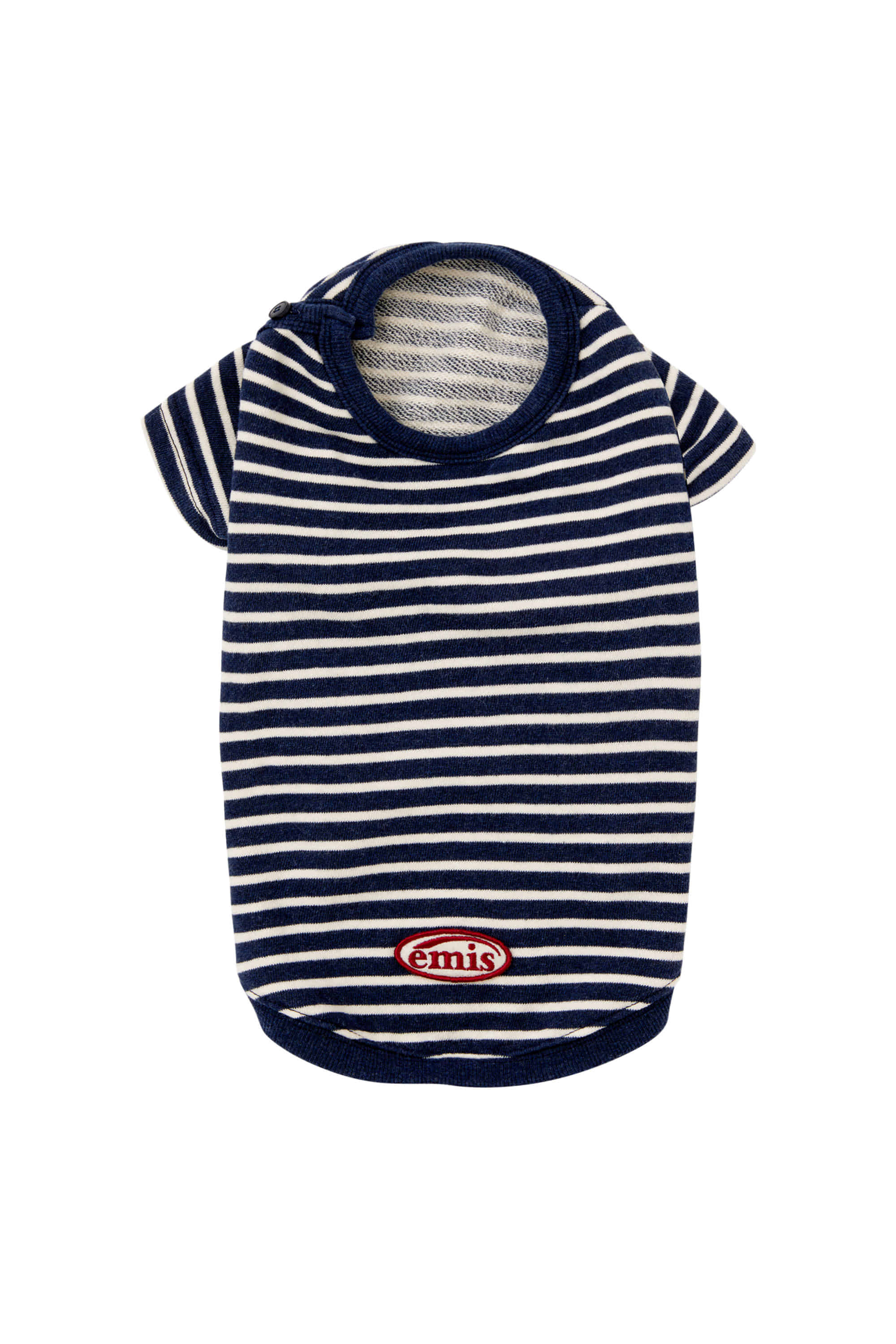 emis [PET] BUTTON SWEAT TEE - NAVY