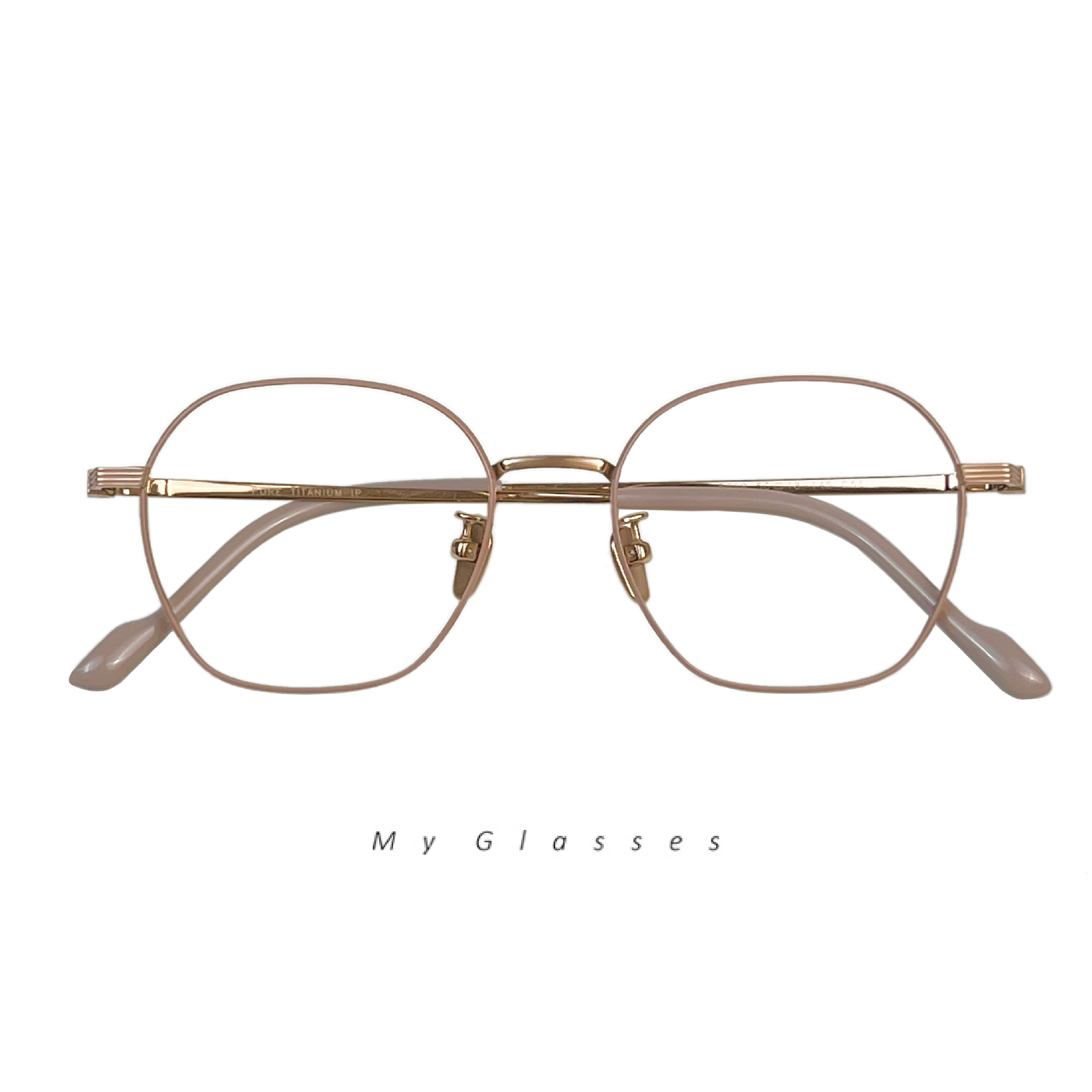 T117純鈦金屬多邊形眼鏡