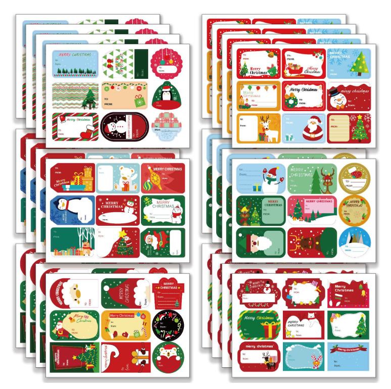 圣诞现货  圣诞DIY手账贴纸标签（款式随机 6张）