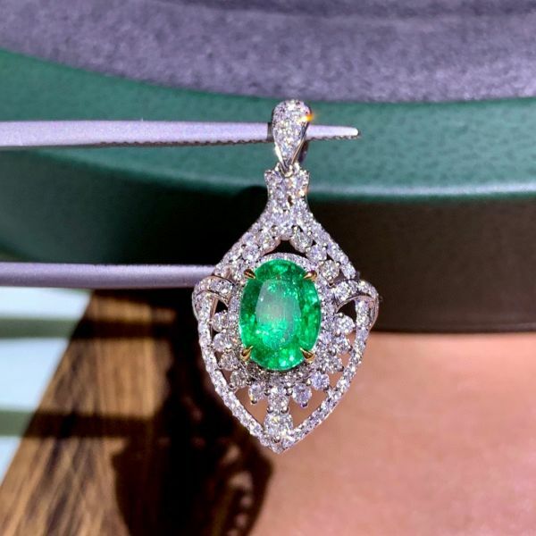 18k vivid green 祖母綠吊墜(不含鏈)