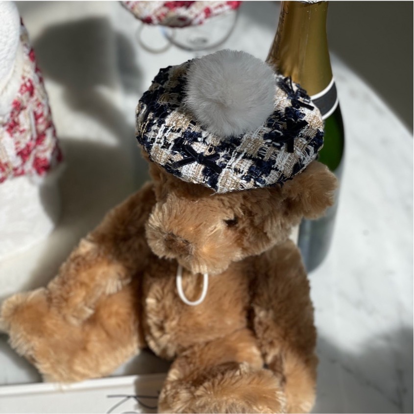 OPAAAP 格紋毛呢貝蕾帽