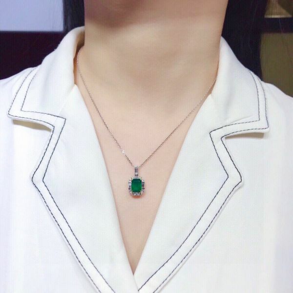 18k vivid green 祖母綠吊墜(不含鏈)