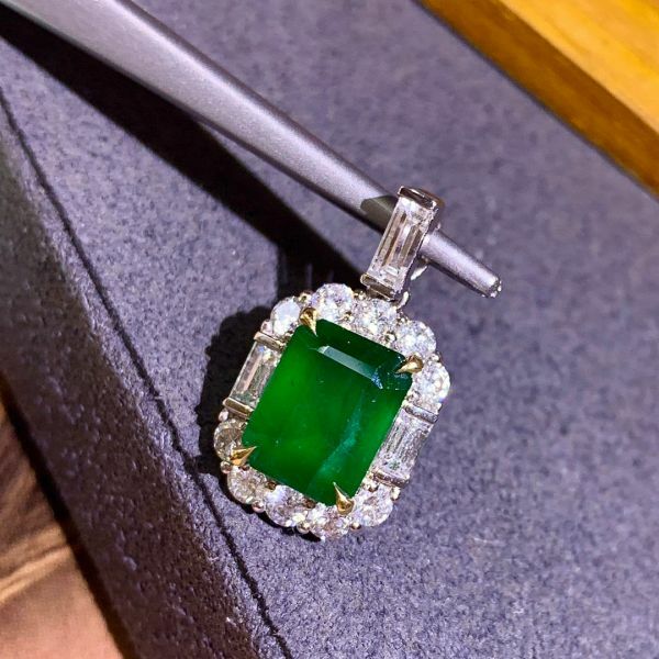 18k vivid green 祖母綠吊墜(不含鏈)