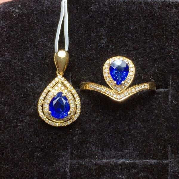 限量特價 18k真金真鑽 天然藍寶石套組 送證書