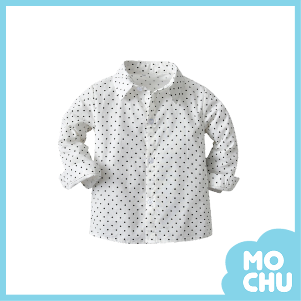黑白點點襯衫長袖衣