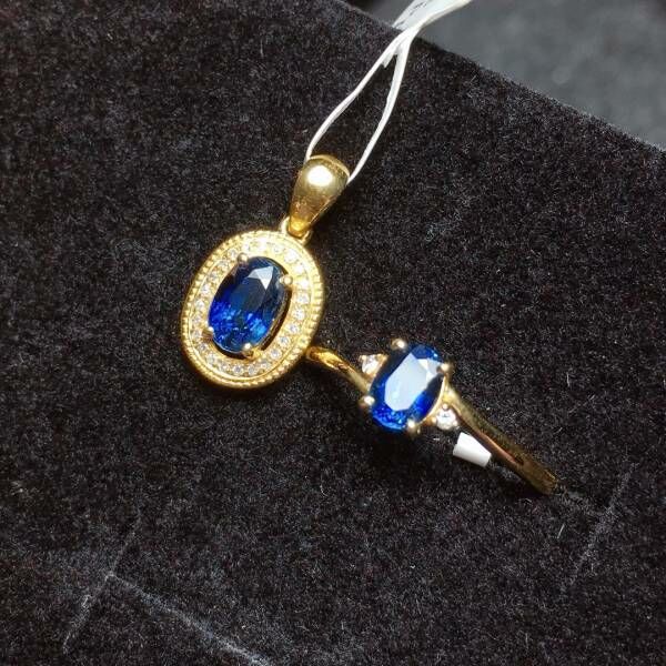 限量特價 18k真金真鑽 天然藍寶石套組 送證書