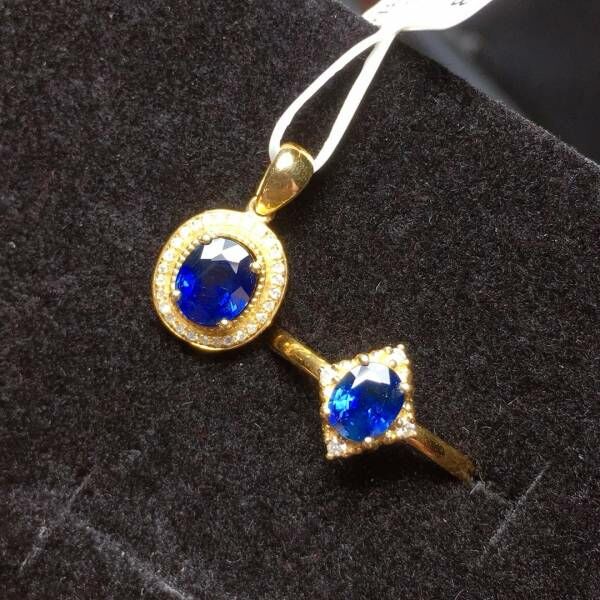 限量特價 18k真金真鑽 天然藍寶石套組 送證書