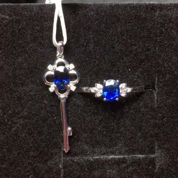 限量特價 18k真金真鑽 天然藍寶石套組 送證書