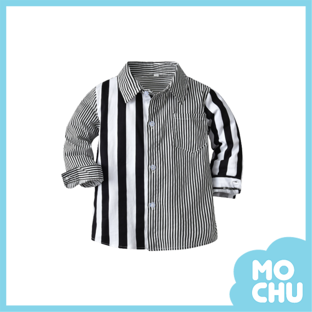 黑白條紋襯衫長袖衣