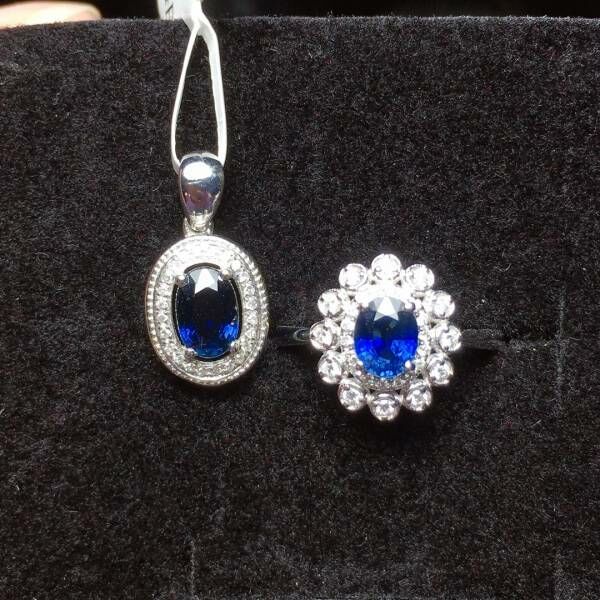 限量特價 18k真金真鑽 天然藍寶石套組 送證書