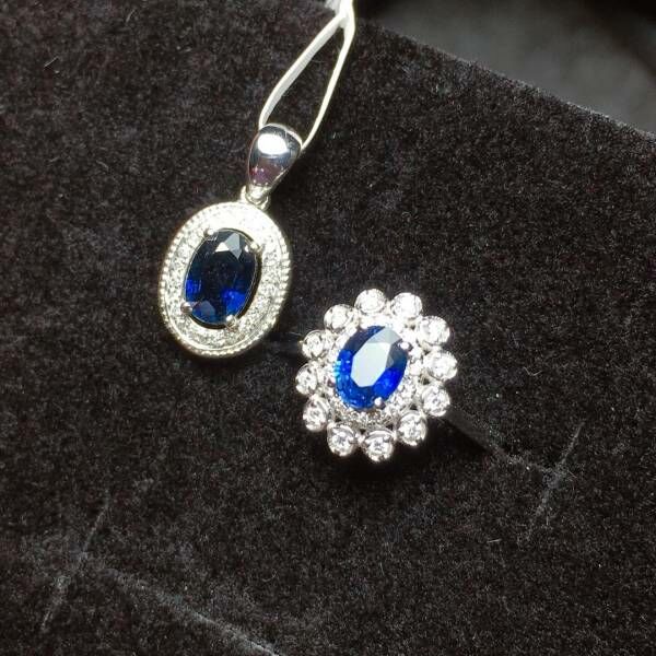 限量特價 18k真金真鑽 天然藍寶石套組 送證書