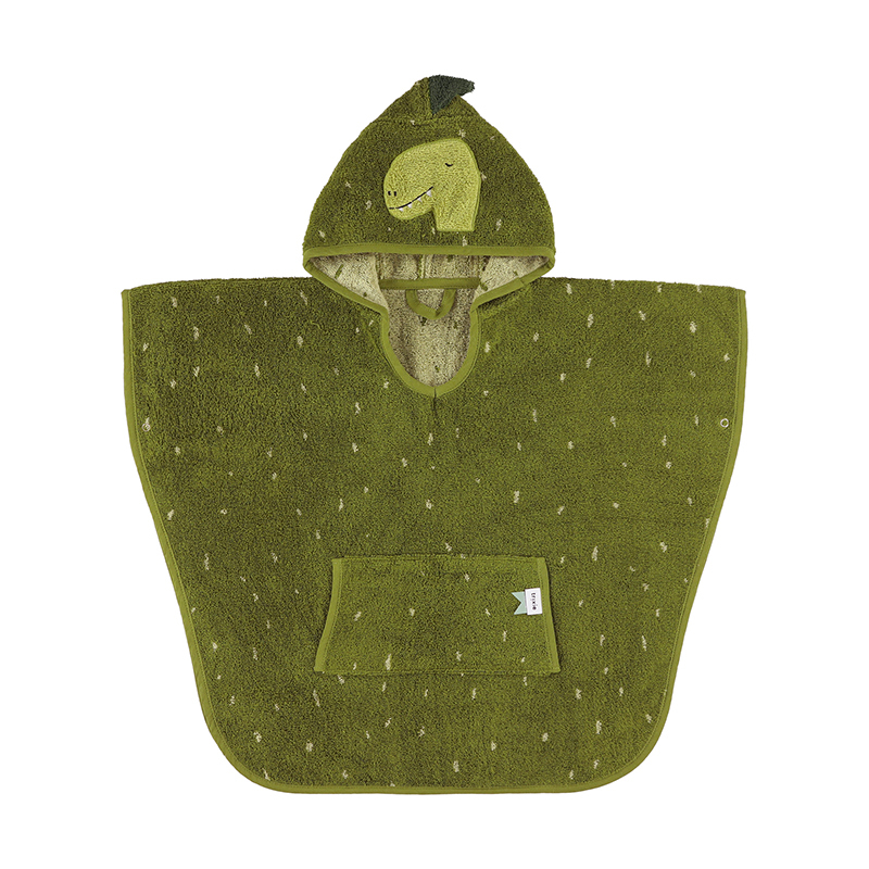 trixie 動物造型有機棉連帽斗篷-威力恐龍