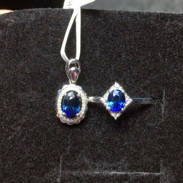 限量特價 18k真金真鑽 天然藍寶石套組 送證書