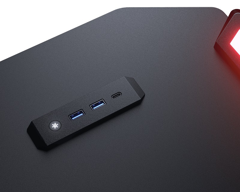 米特3C數位–COUGAR 美洲獅 DEIMUS 120 防刮磨砂表面/RGB燈光/線材收納槽 電競桌