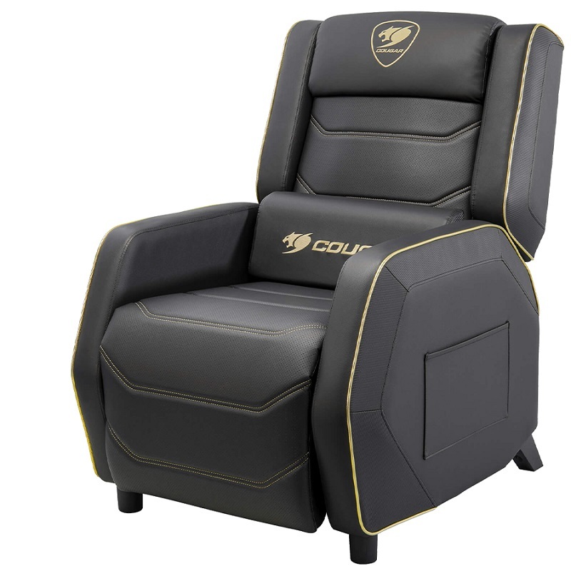 米特3C數位–COUGAR 美洲獅 RANGER S 透氣PVC皮革/專業級電競沙發 黑金/黑色/黑橘