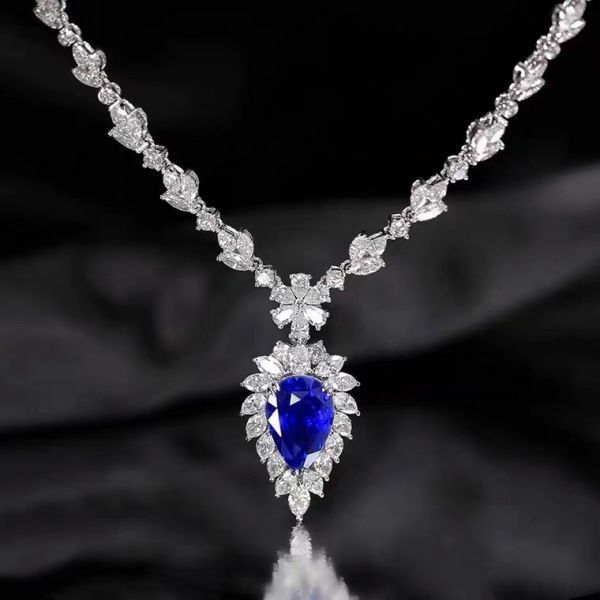 5.01ct 天然藍寶石皇家藍項鍊