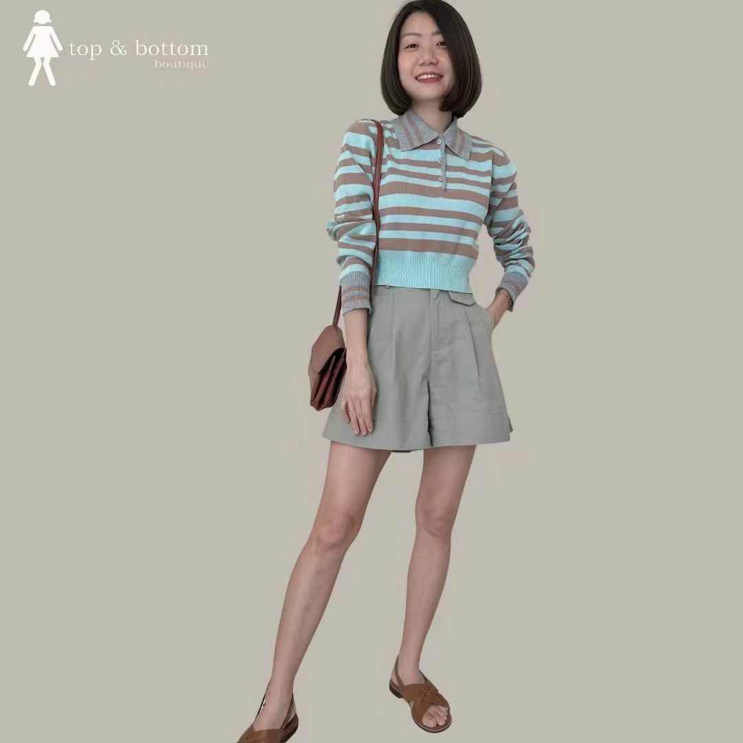 PLEATS WIDE LEG SHORTS