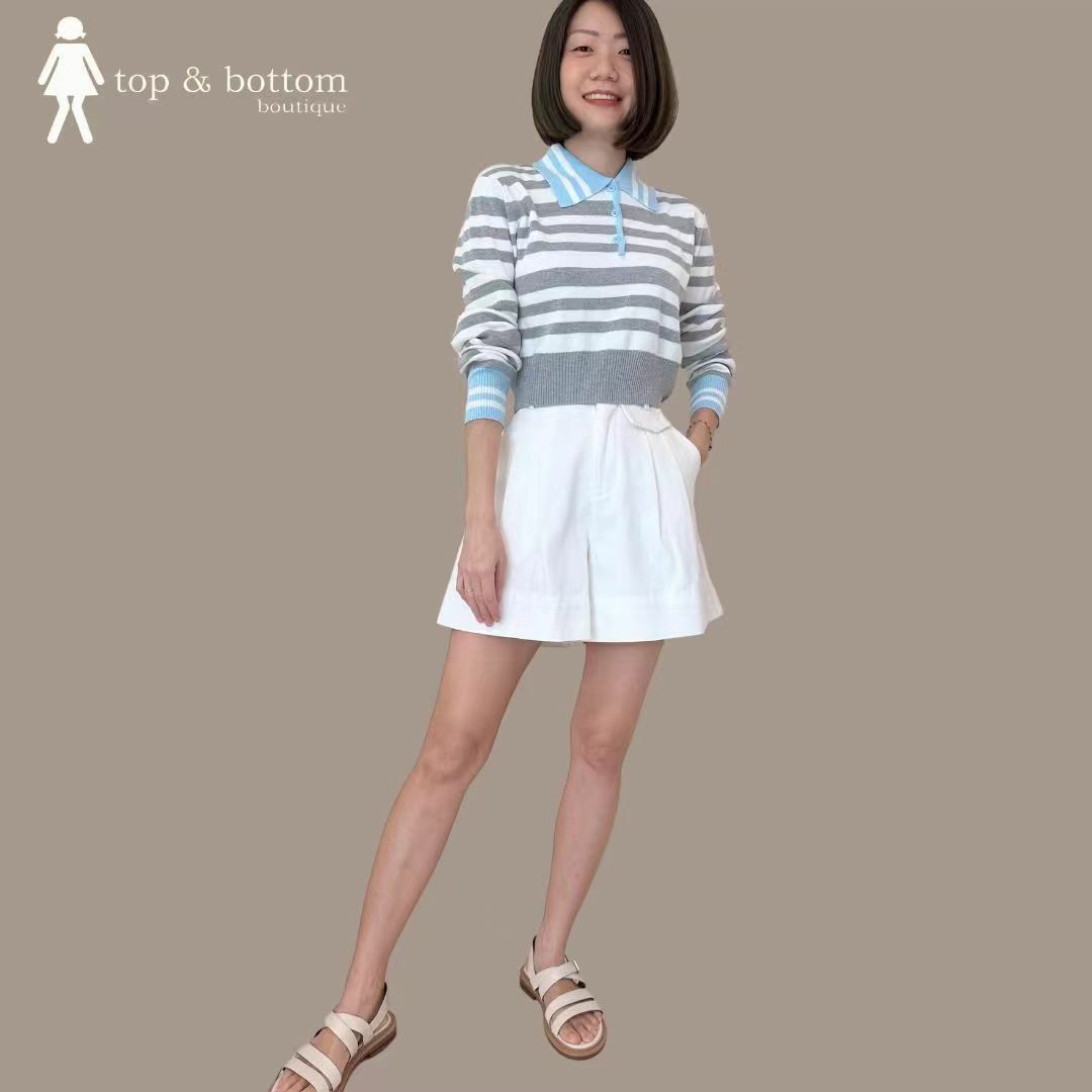 PLEATS WIDE LEG SHORTS